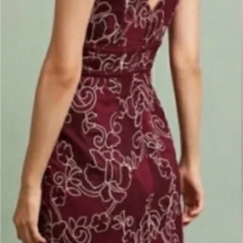 Anthropologie Burgundy Lace Dress - Picture 3 of 6